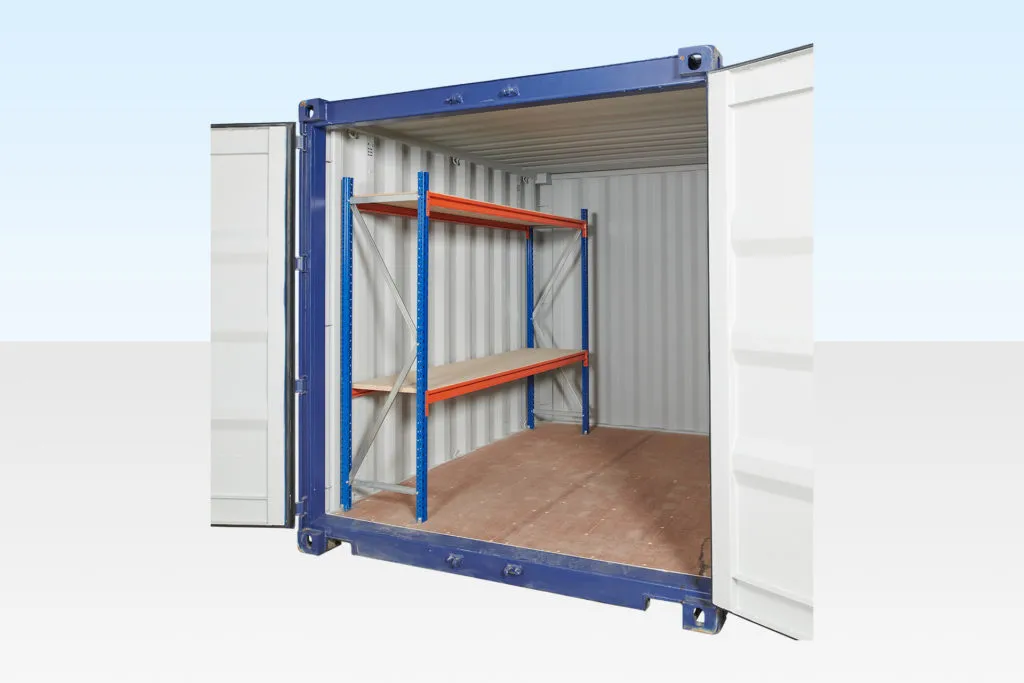 CONTAINER RACKING – ADJUSTABLE, HEAVY DUTY TWO TIER (SINGLE BAY)