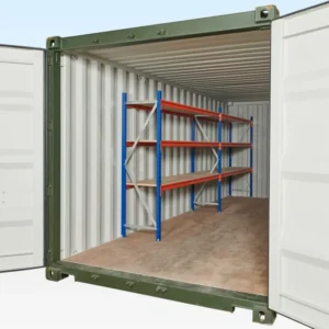 CONTAINER RACKING – ADJUSTABLE, HEAVY DUTY THREE TIER (2 BAYS)