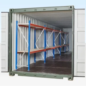CONTAINER RACKING – ADJUSTABLE, HEAVY DUTY TWO TIER (5 BAYS)