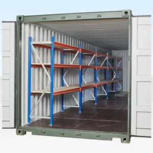 CONTAINER RACKING – ADJUSTABLE, HEAVY DUTY THREE TIER (5 BAYS)